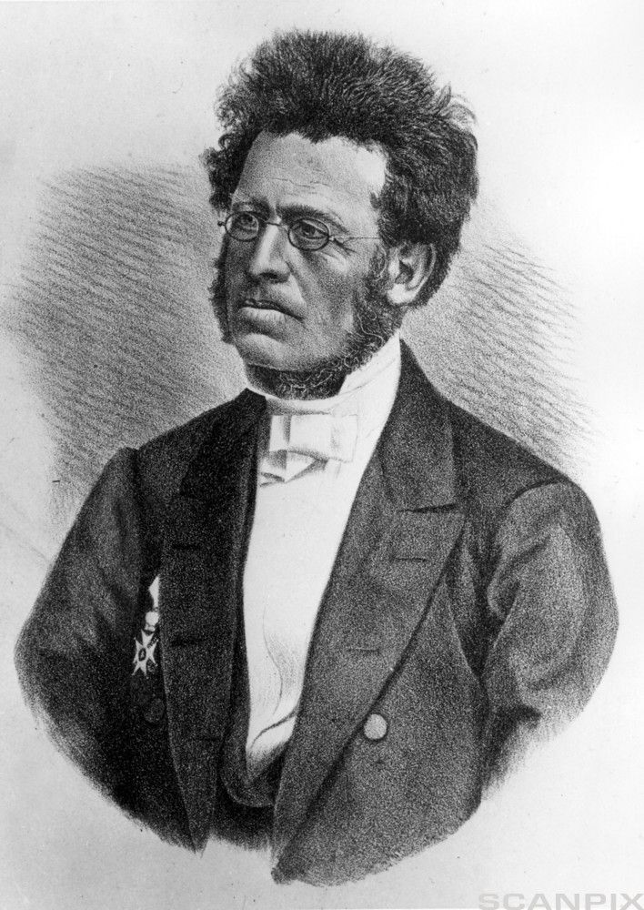 Portrett av Eilert Sundt. Illustrasjon.