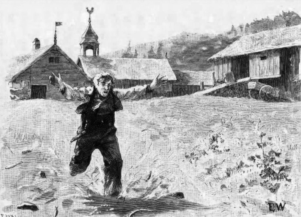 Mann flykter fra sild og velling