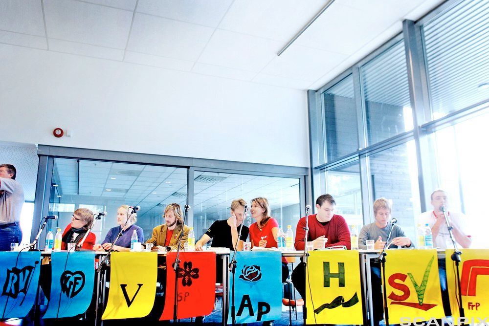 paneldebatt under skolevalg. Foto.
