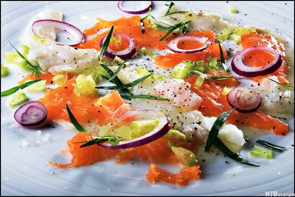 Ceviche med estragon. Foto.