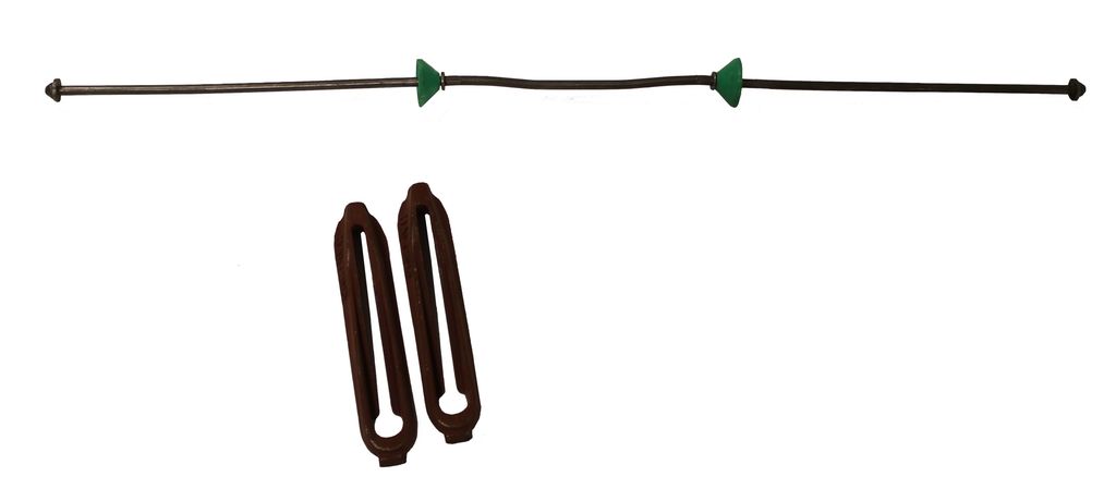 Malthusstag og låsekilar. Foto.