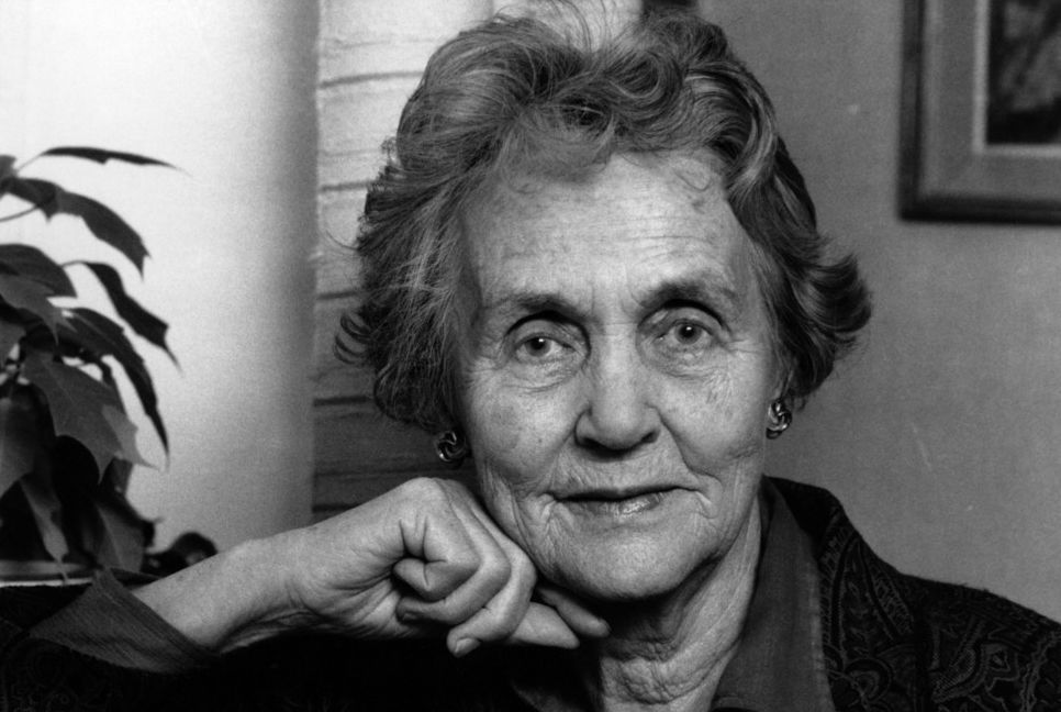 Nærbilde av Halldis Moren Vesaas. Foto.