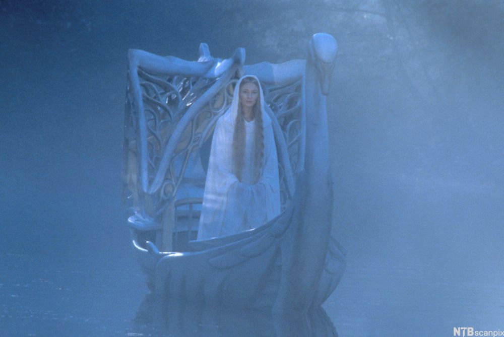 Cate Blanchett i Ringens brorskap i 2001. Foto.
