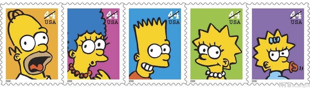 Simpsons på frimerker.