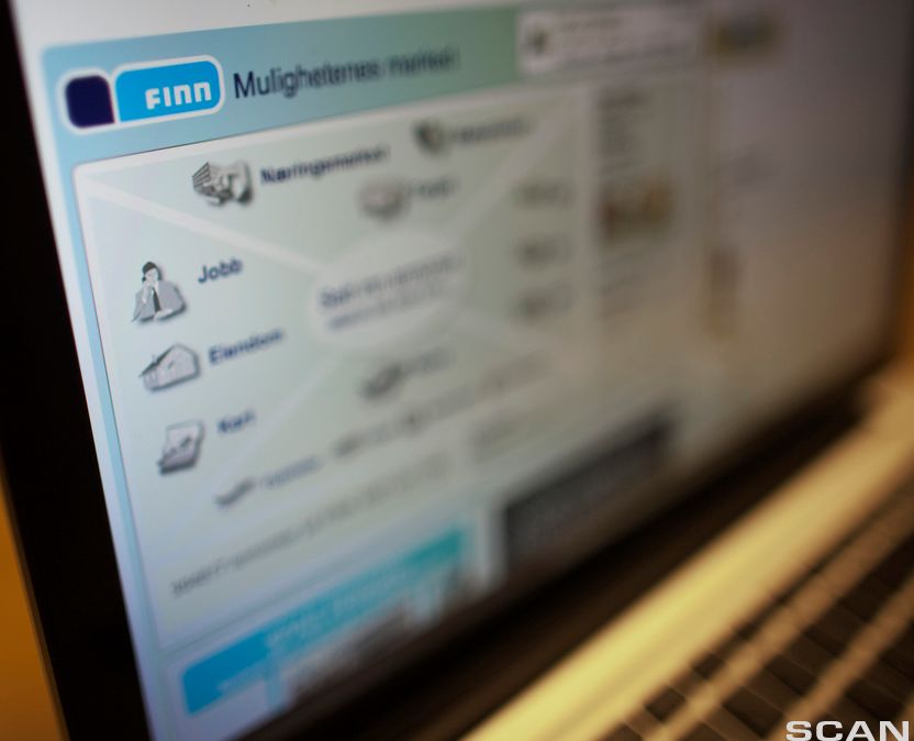 En pc-skjerm viser nettsiden til en plattform for kjøp og salg. Foto.