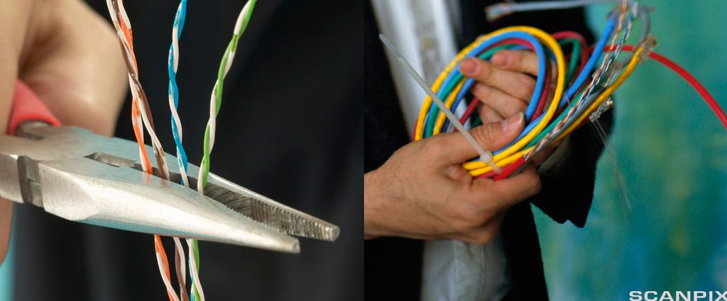 Tang som bit av leidningar. Foto.