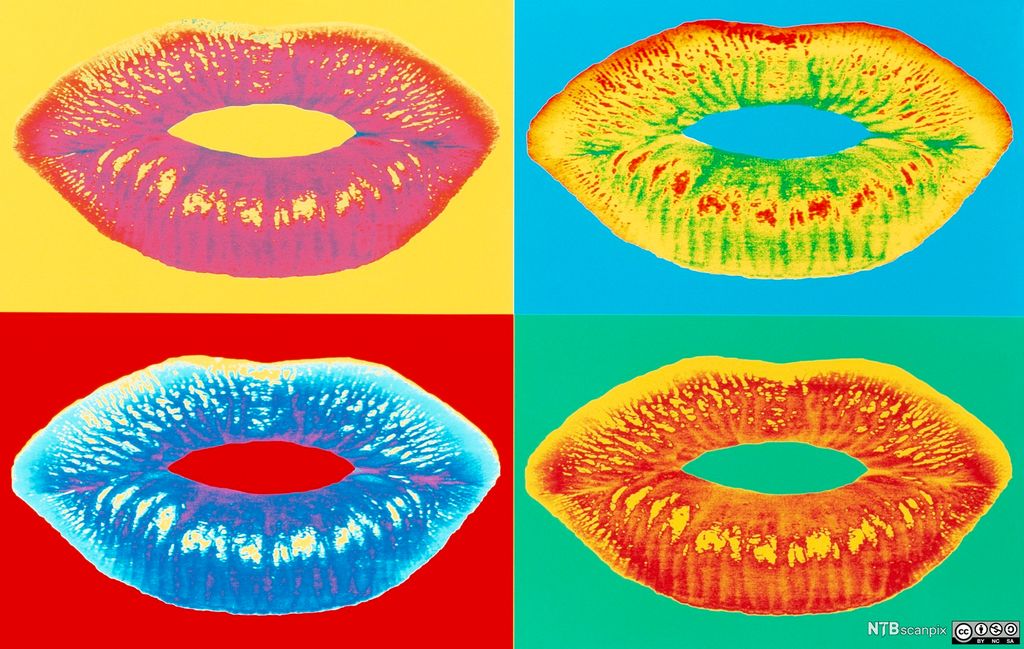 Lepper i popart-stil. Grafisk.