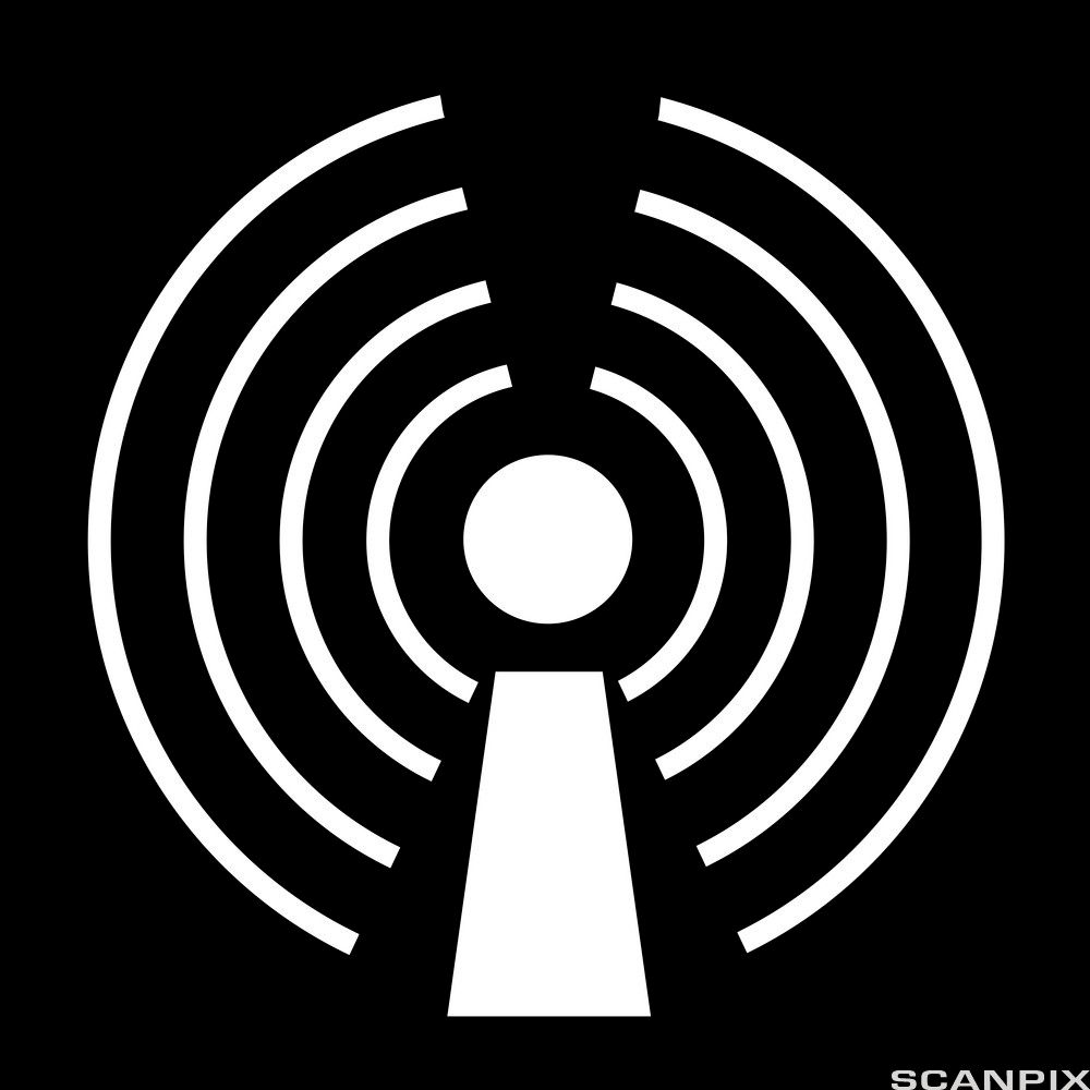 Trådløst internett symbol. Illustrasjon.