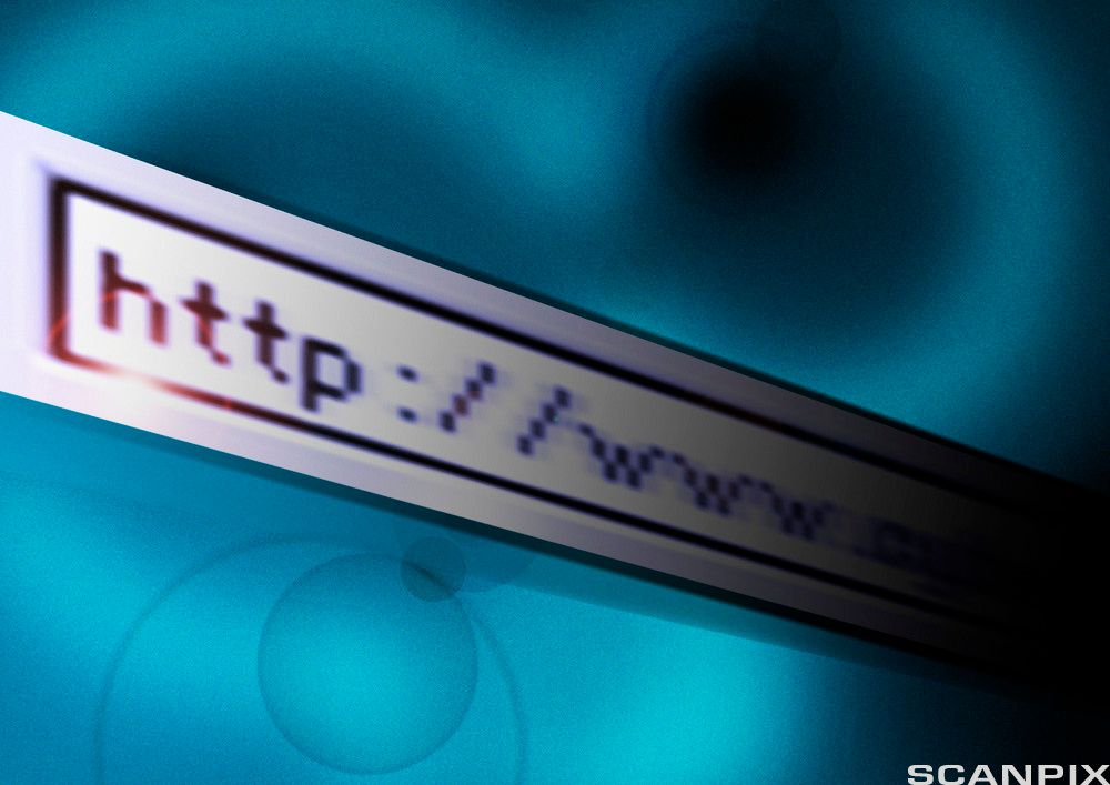 Adresselinje i en nettleser. Illustrasjon