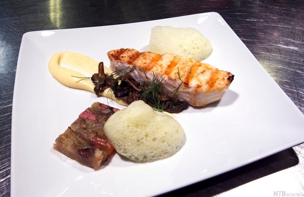 Kullgrillet villkveite og høst terrin . Foto.