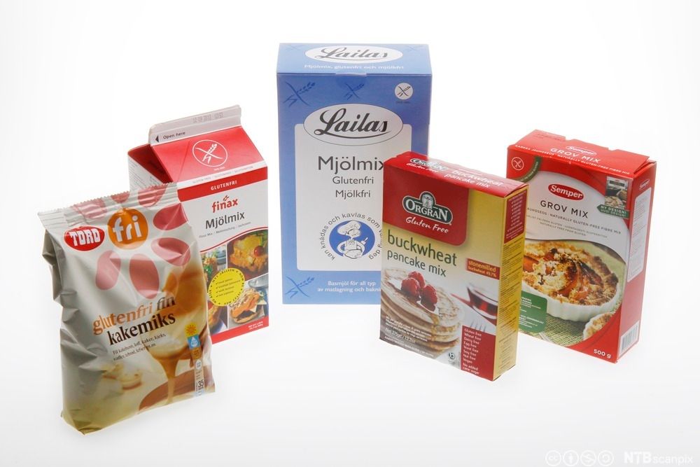 Ulike glutenfrie melblandinger. Foto.
