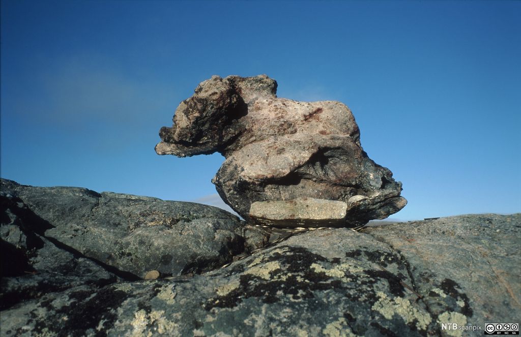 En Sieidi, en samisk offerstein på Finnmarksvidda. Foto