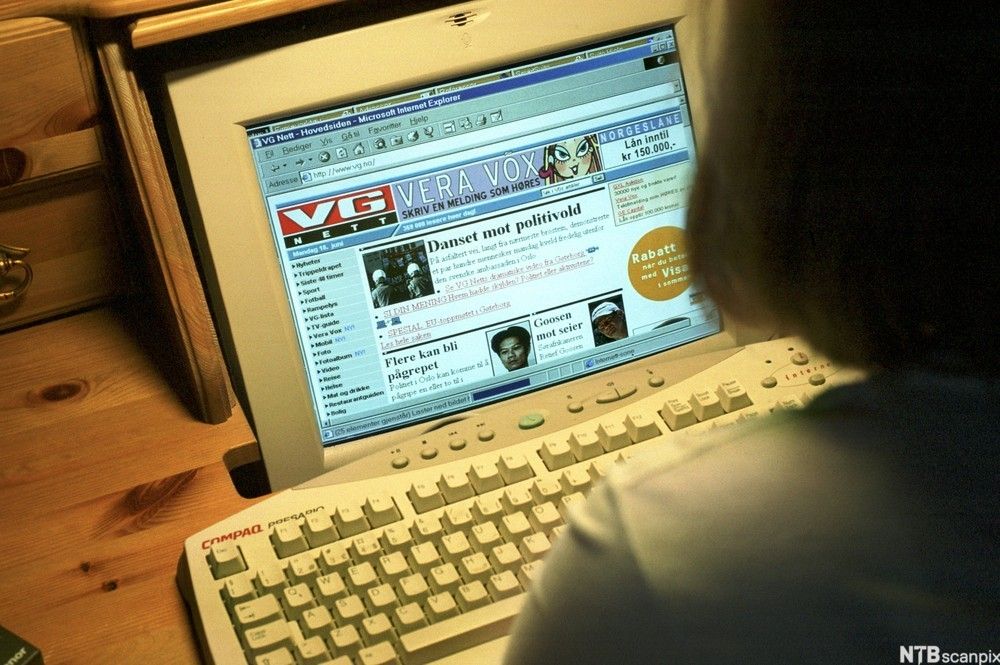 forsida til vg.net 2001