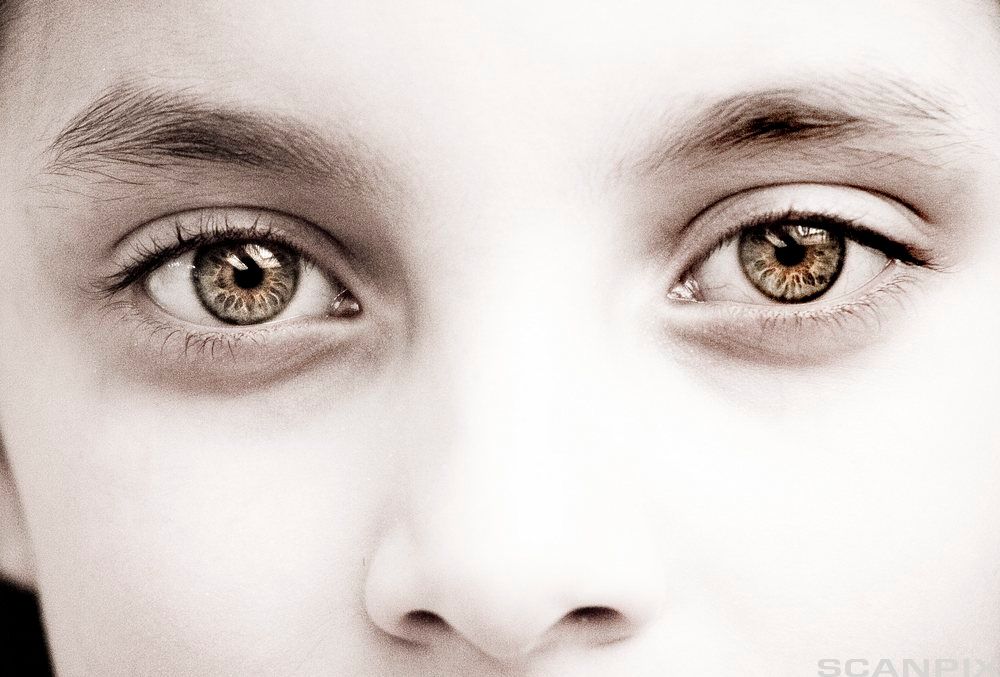 Nærbilde av et ansikt. Foto.