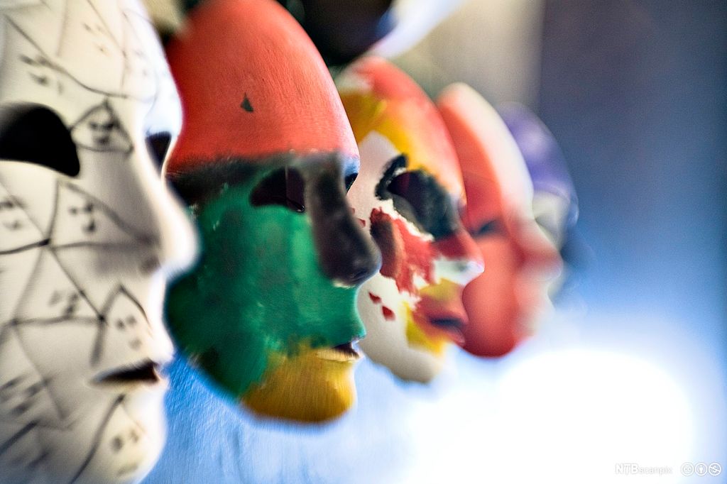 Teatermasker. Foto.