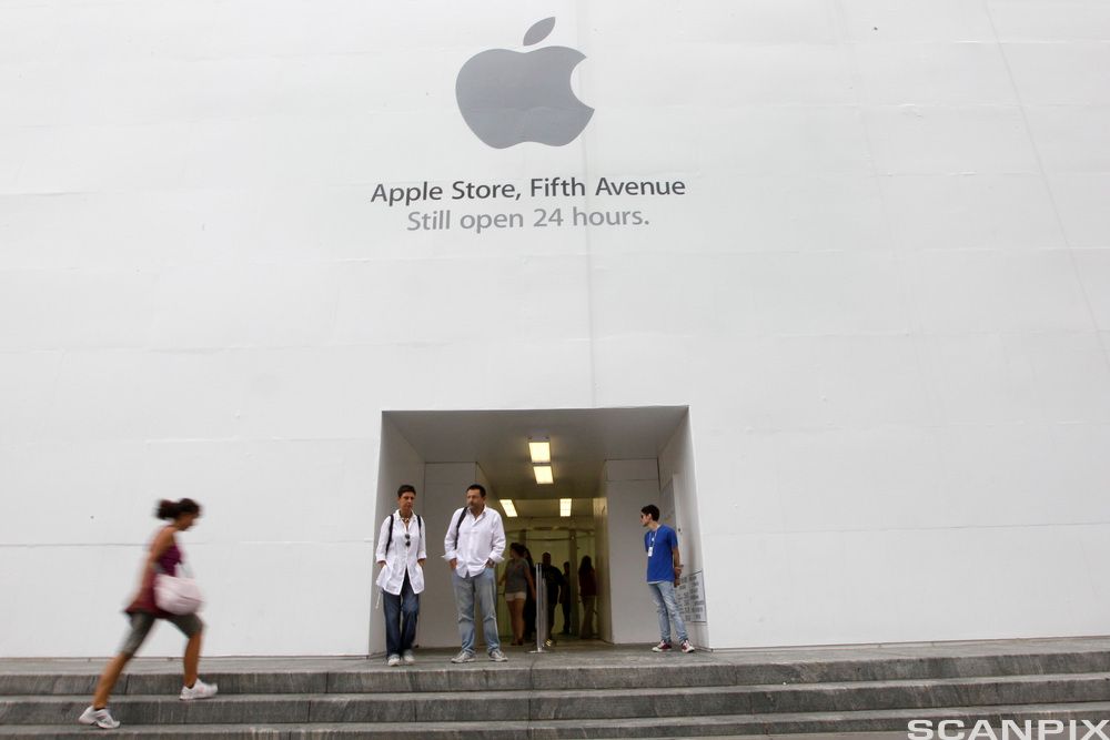 Apple-butikk i New York. Foto.