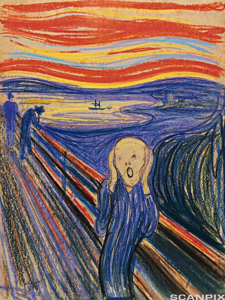 *Skrik* av Edvard Munch. Måleri.