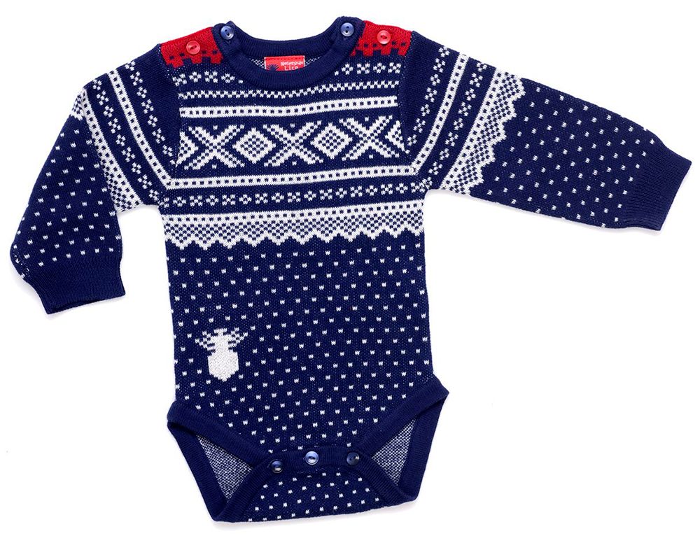 Strikket body til baby