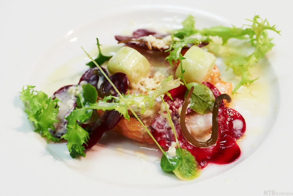 Matrett med østers. Foto.