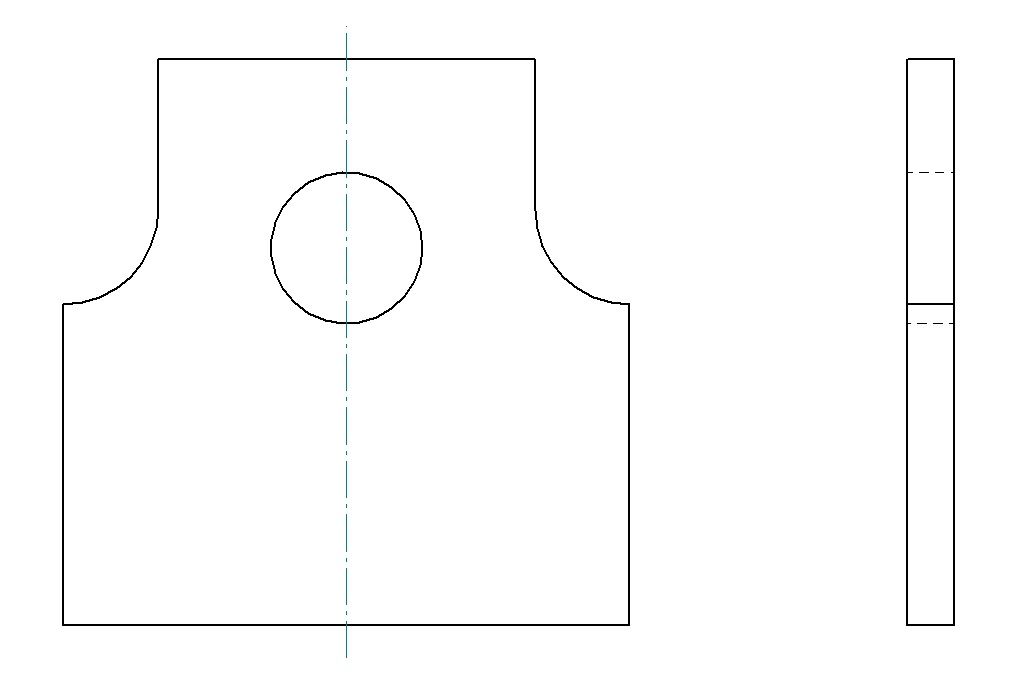 Bilde. Tegning av symmetrilinjer.