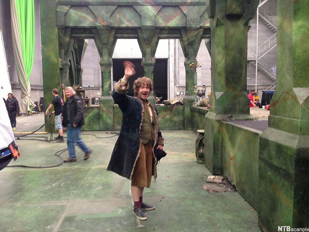 Skuespiller Martin Freeman i rolla som Bilbo Baggins i filmen "Hobbiten". Foto.