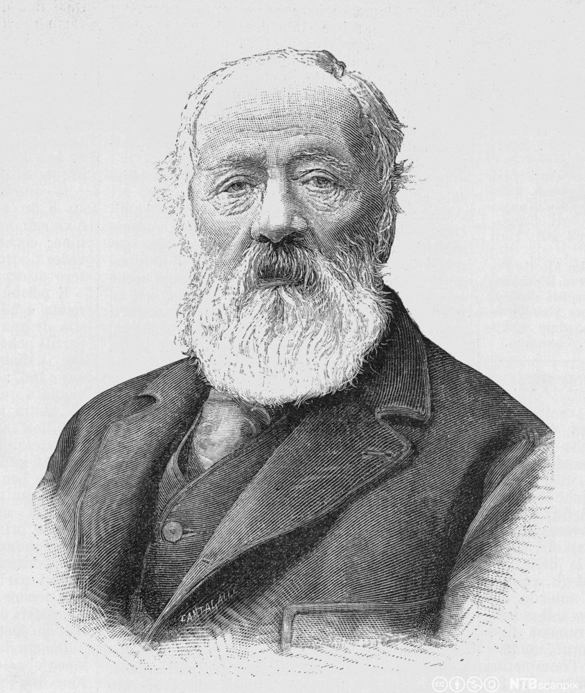 Portrett av Antonio Meucci. Tegning.