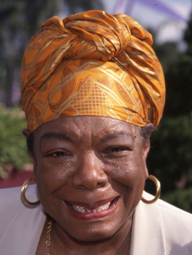 Author Maya Angelou is crying. Photo.
