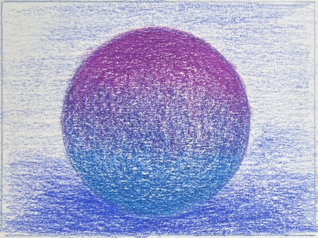 Teikning med fargeblyant. Illustrasjon.