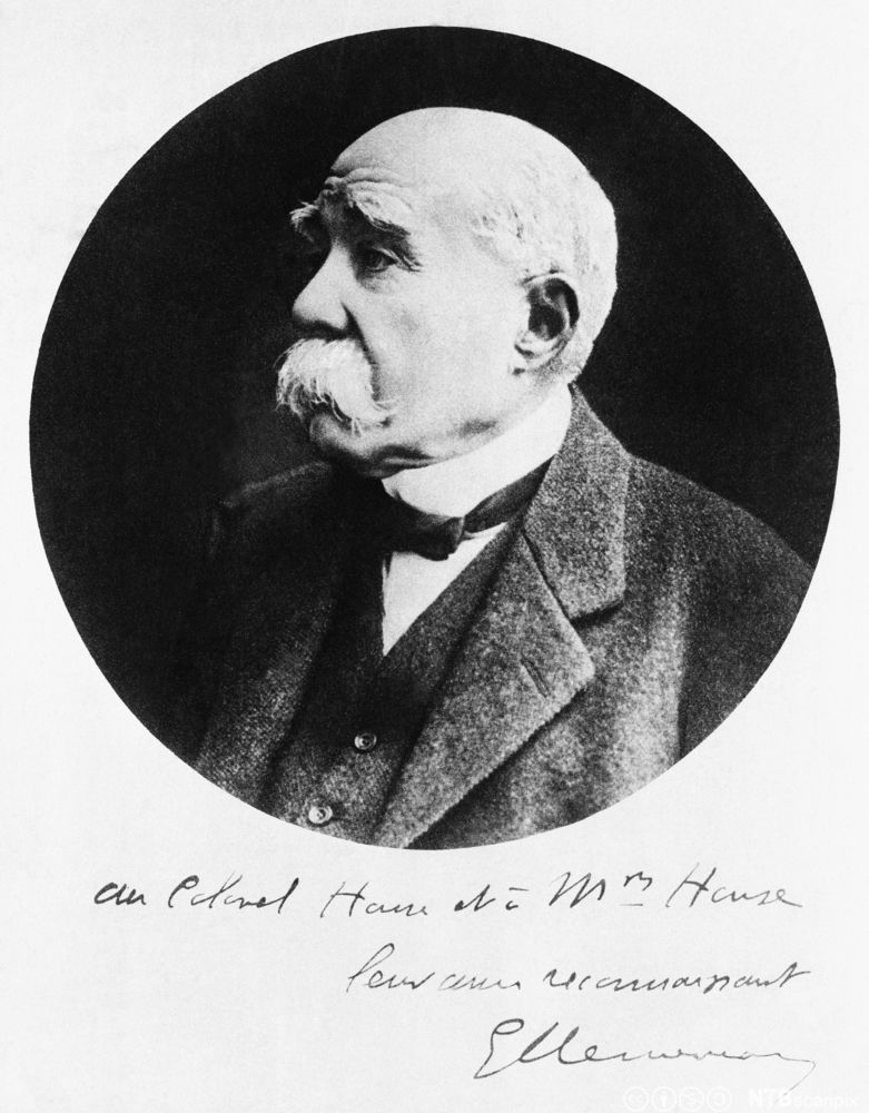 Portrett av Georges Clemenceau, fransk statsminister 1917-1920. Foto. 