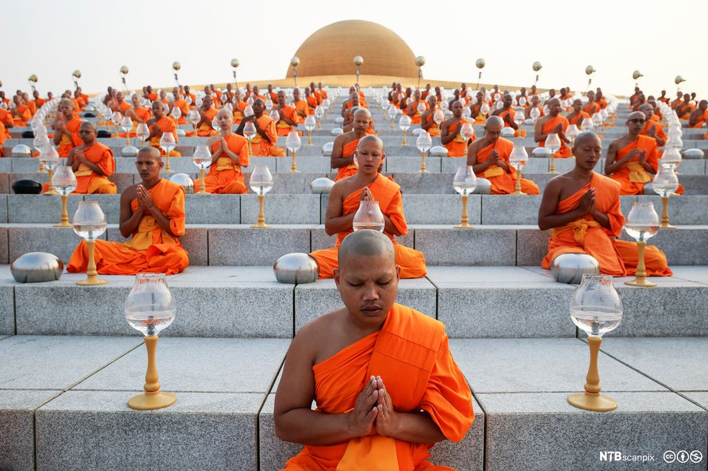 Buddhistmunker ber. Foto.