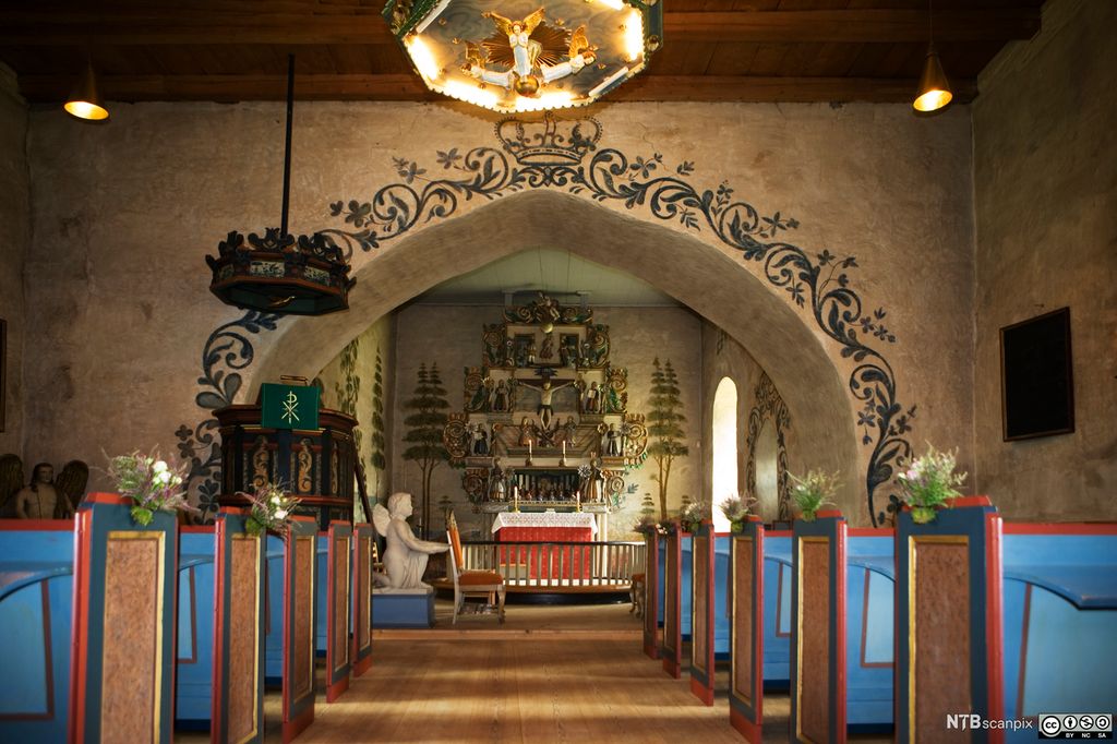 Kirkerom fra en kirke i Valdres. Foto.