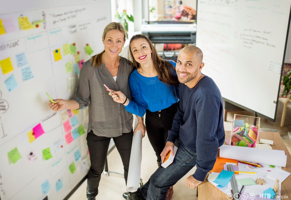 Kollegaer som jobber sammen. Foto.