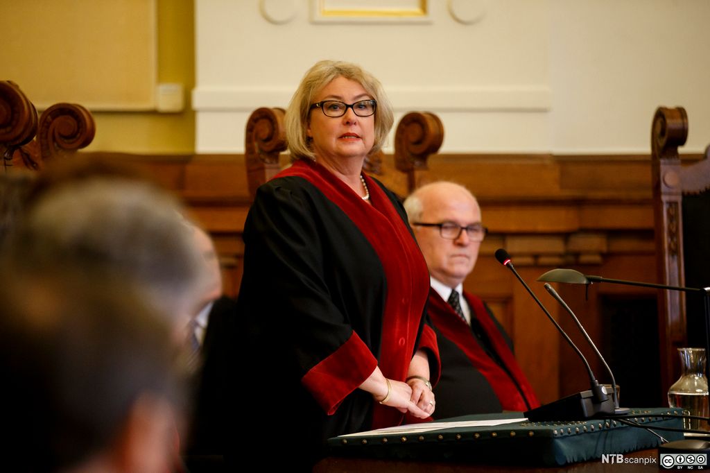Høyesterettsjustitiarius Toril Marie Øie. Foto.