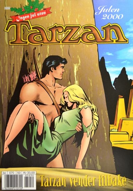 Magasinforside der Tarzan redden en kvinne. Faksimile.