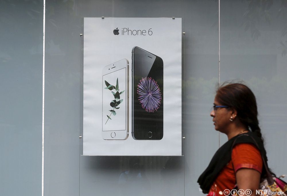 Reklame for iPhone 6. Foto.