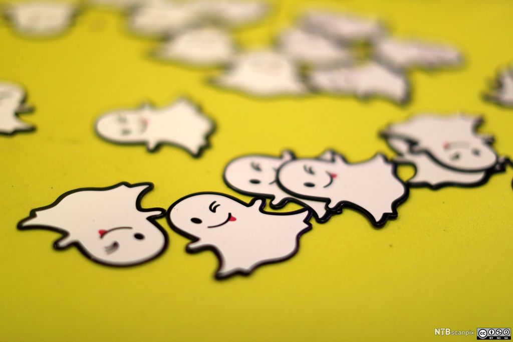 Logoen til snapchat. Foto.