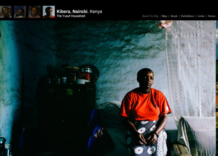 Bilde av en nettside i webdokumentarenThe Places We Live . Skjermdumper.