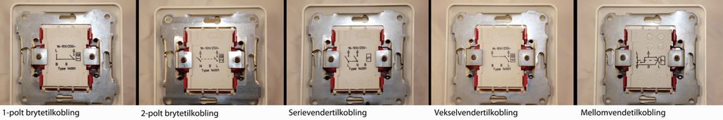 Symbolene vi finner på baksiden av bryterne. Foto.