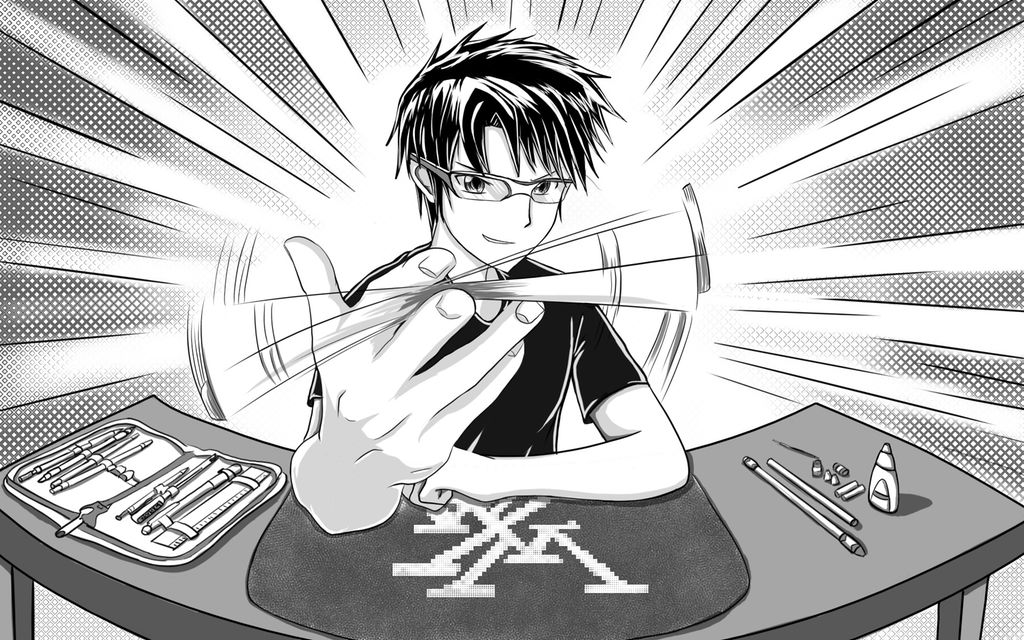 Manga stilisering. Illustrasjon.