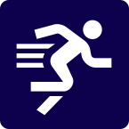 Symbol for kroppsøving. Illustrasjon.
