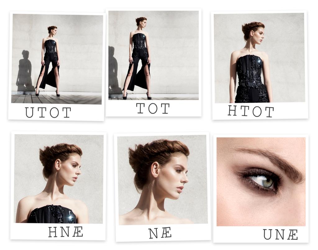 Eksempler på utsnitt av ultratotal, total, halvtotal, halvnær, nær og ultranær. Kollasj.