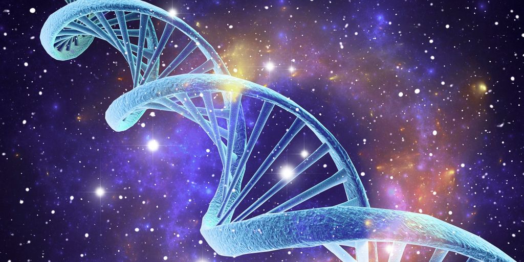 Bihttá DNA-molekylas lea hápmi dego botnjojuvvon ráidalasas. Illustrašuvdna. 