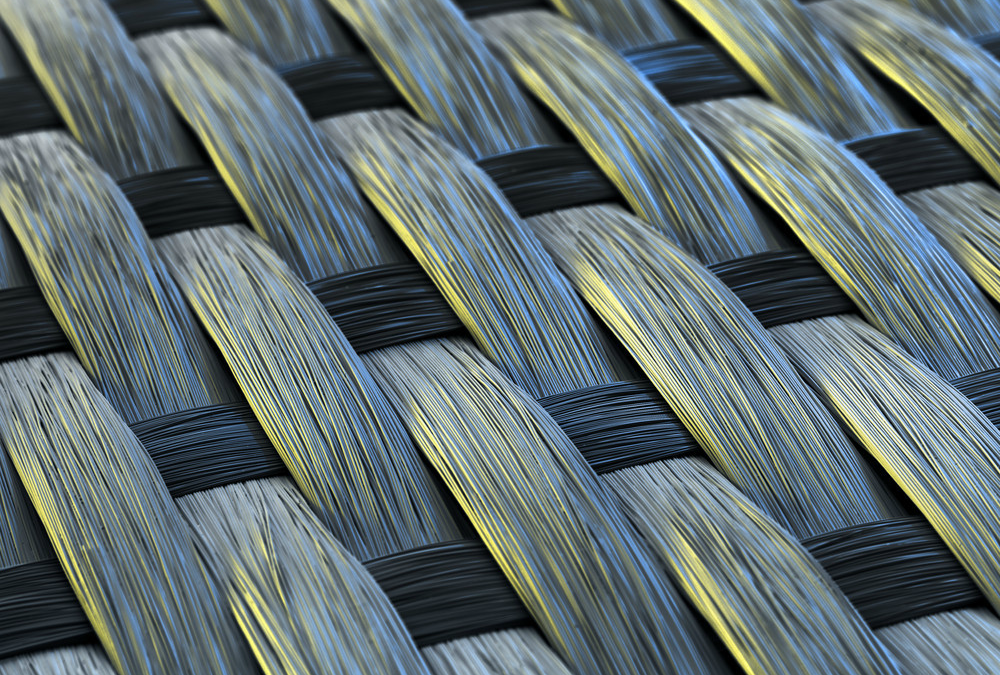 Kompositte materialer: Vevet glassfiber (SEM).