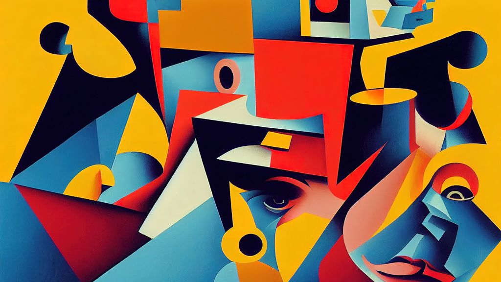Abstrakt fargerik kunst. Maleri.
