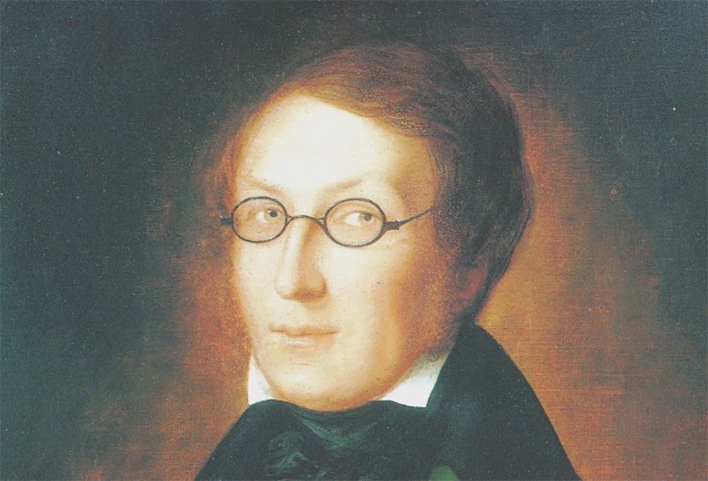 Portrett av Henrik Wergeland. Maleri.