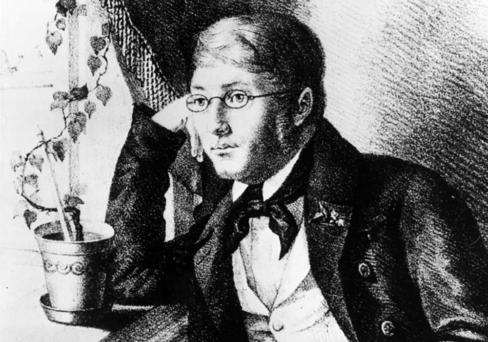 Portrett av Henrik Wergeland. Illustrasjon. 