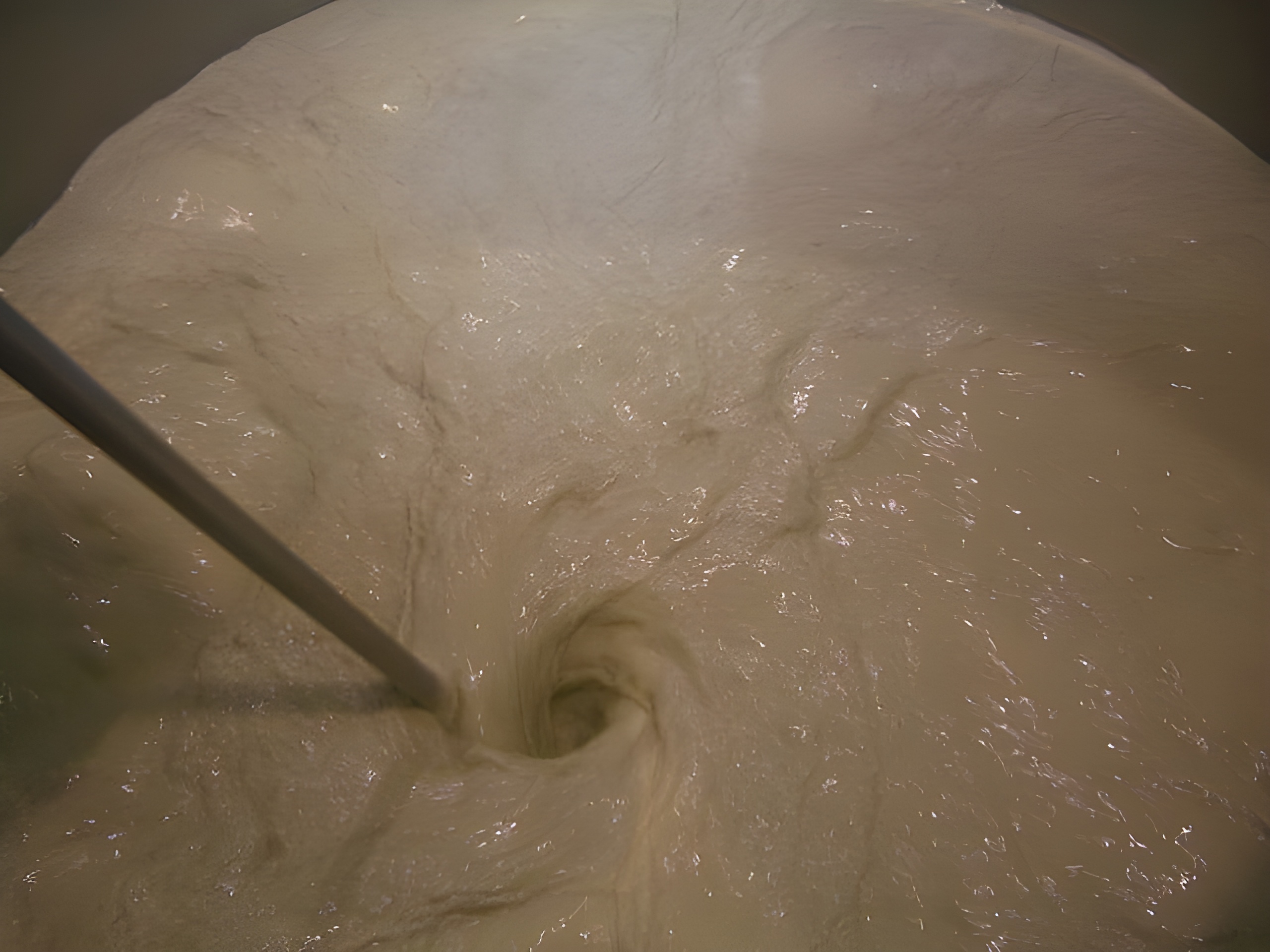 Bentonitt slurry. Foto.